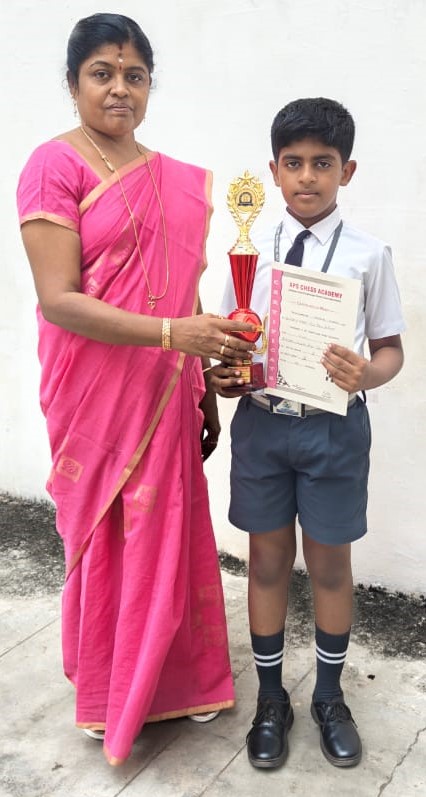 Congratulations to S. Jefrin Jones for securing the 2nd rank in the APS Chess Academy competition! That’s a fantastic achievement.